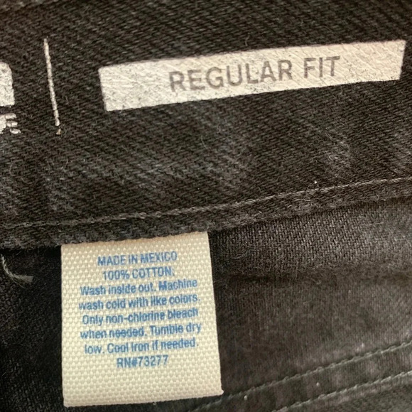 Urban Pipeline  Mens Jeans 42/30 Black Regular Fit Straight Leg 100% Cotton - Picture 5 of 7